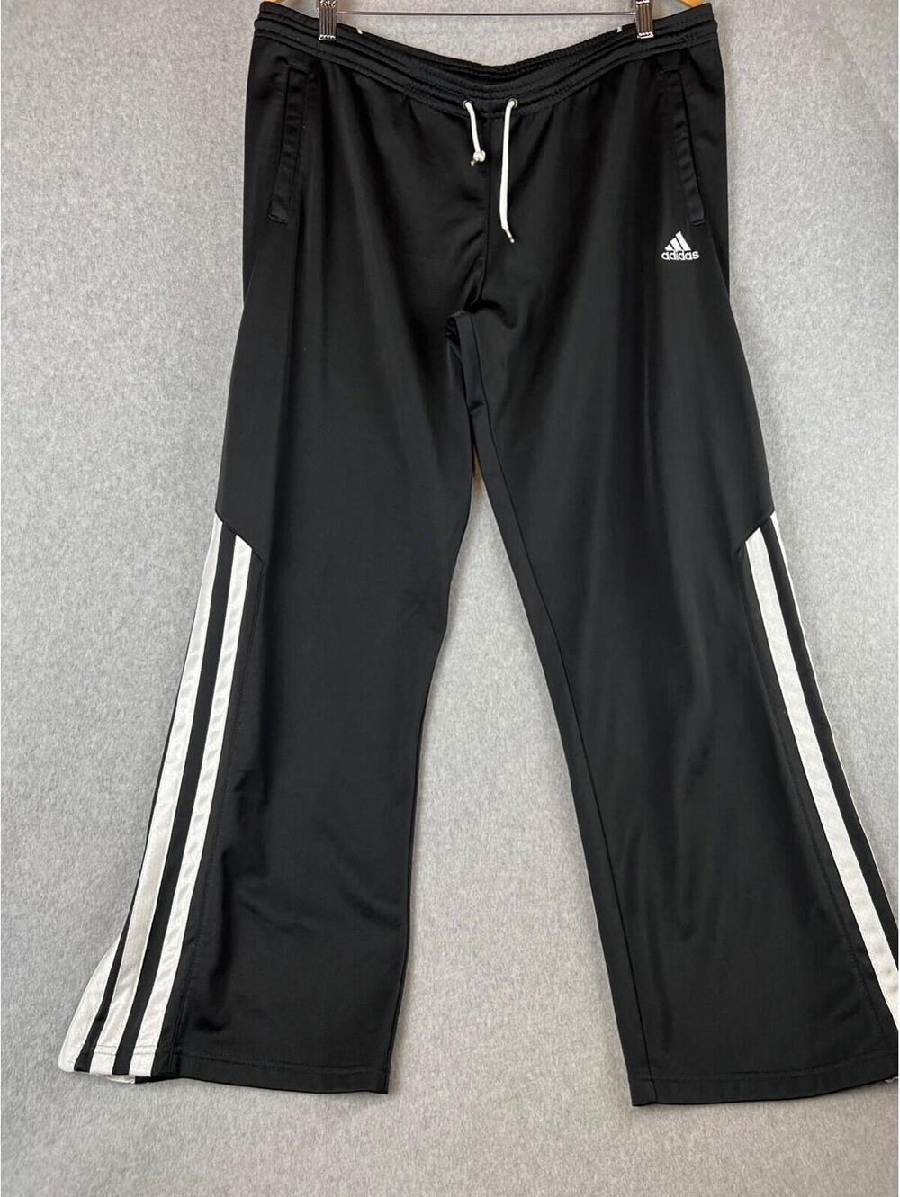 Adidas Basketball Track Pants Mens L Running Active Light Classic Black
